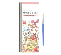 Kit d'aquarelle de voyage pour, livre d'art de poche avec outil de pinceau, papier d'activités éducatives, bloc de dessin créatif avec motifs amusants, cadeau aquarelle pour filles à partir de