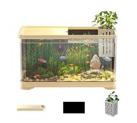 Kit d'aquarium - Aquarium | Paysage | Kits de démarrage | Filtre à eau muet | Kit de démarrage pour aquarium Betta | Lumière LED pour escargots, gupy, crevettes décoration de bureau