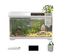 Kit d'aquarium - Kit de démarrage pour aquarium en ABS | Kit décoratif pour petit aquarium d'eau salée | Réservoirs de poissons polyvalents avec panier, aquarium de poissons créatif et élégant pour la