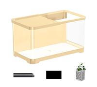 Kit d'aquarium moderne - Aquarium décoratif multifonction - Installation facile - Avec couvercle et autocollant électrostatique - Élégant récipient de présentation - Pour intérieur et bureau