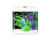 Kit D'aquarium Rectangulaire En Verre Pour Bureau, Éclairage LED À Couleur Réglable, Pompe-filtre Silencieuse 3-en-1 Et Accessoires De Décoration Inclus (idéal Pour Chambre Ou Bureau)(23.7x18x27cm)