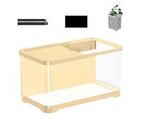 Kit d'aquarium, réservoir de Poissons Rouges - Kit décoratif pour Aquarium d'eau salée Petit Aquarium,Aquarium de Poissons créatif avec Panier, réservoirs de Poissons Polyvalents pour méduses, Guppy,