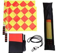 kit d'arbitrage football cartes d'arbitre notes drapeaux sifflet football