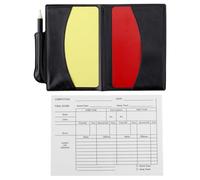 Kit d'Arbitre de Football, Cartons Jaunes Rouges avec Porte-Cartes Feuille de Match Crayon Professionnel Set d'Avertissement d'Arbitre pour Football Volleyball Basketball Matchs Sportifs