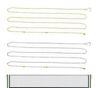 Kit d'arbitre de volleyball - Chaîne de réglage de hauteur nette de 2 pieds | Chaîne de mesure de filet de volleyball de 2 pièces pour configuration de court, outil portable et durable pour un aj