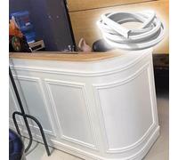 Kit D'arc de Porte Arrondi Kit de Moulure Cintrée en PVC Blanc pour Portes et Placards, Moulure Décorative Flexible pour Cadre de Porte, Panneau Décoratif Cintrée Universel(3 cm (1 1/8"),3.0m(9.8ft))