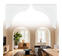 kit d'arc de porte arrondi Kit de porte en mousse légère - Lot de 2, garniture d'arc de porte en demi-cercle, moulure d'arc arrondie préfabriquée(11.8x13.4x13.4in/30x34x34cm)