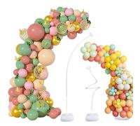 Kit d'arche de ballons avec support de base robuste - incurvé pour décoration de fête d'anniversaire de mariage