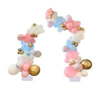 Kit d'arche de ballons de 2,5 m, 2,5 m et 1,5 m, support de ballon, arche de ballons avec 30 clips pour ballons, pompe à main et sacs d'eau, pour anniversaire, mariage, remise de diplôme