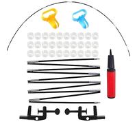 Kit d'arche de ballons réutilisable, 3,7 m de large, réglable, 30 pinces à ballons, 2 outils de cravate avec base fixe rotative pour mariages, remises de diplômes, anniversaires, décorations de fête