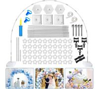 Kit d'Arche de Ballons Réutilisable, Support Circulaire pour Anniversaires, Mariage, Party Decor