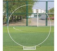 Kit d'arche de ballons ronds - Arche de mariage en métal blanc de 2,4 m, support circulaire en fer forgé pour décorations de fête en plein air, toile de fond parfaite pour mariages et événements