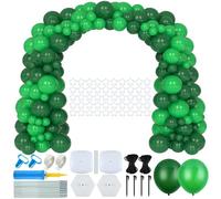 Kit d'arche de ballons verts en latex avec 126 pièces - Décoration de fête pour l'été, safari, jungle, forêt, fête de la Saint-Patrick, fête tropicale, mariage, anniversaire