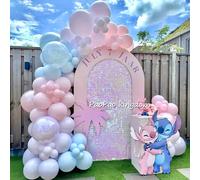 Kit d'arche de guirlande de ballons en aluminium Amine Lilo & Stitch, ensemble de ballons numérotés pour fête d'anniversaire d'enfants, cadeaux, décorations de baby shower R714-5