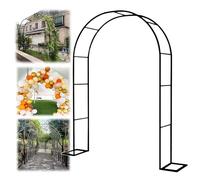 Kit d'arche de jardin, treillis en fer noir pour plantes grimpantes et fleurs, arche décorative pour extérieur, intérieur, terrasse, parterres de fleurs et pelouse