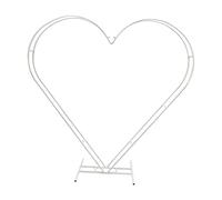 Kit d'arche de mariage en forme de cœur - En métal - Pour mariage, fête prénatale, fête d'anniversaire, anniversaire - Blanc - 2,05 m