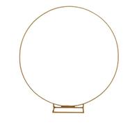 Kit d'arche de mariage en métal avec support de ballons rond de 1,5 m avec large base décorative florale et support de guirlande de ballons. Parfait pour les mariages et les célébrations