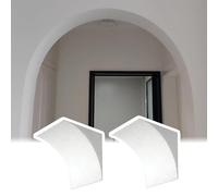 Kit d'arche de Porte, 2 moulures décoratives Rondes pour Arche de Porte, moules d'angle Semi-circulaires en Mousse à Peindre pour décoration intérieure DIY (28,5 x 28,5 x 28,5 cm)