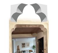 Kit d'arche de porte arrondie - Moulage d'angle en mousse flexible, bordure incurvée intérieure à peindre pour cadre mural décoratif à faire soi-même