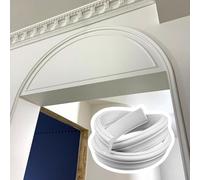 Kit d'arche flexible à monter soi-même, moulage en PVC blanc, cadre de porte à peindre, décoration moderne pour intérieur de salon et chambre à coucher, 4 m de long