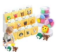 Kit d'argile à séchage à l'air libre - Kit créatif pour animaux de compagnie / dessert / dinosaures - Kit de formation d'argile | Modélisation polyvalente | Kits de en mousse pour l'artisanat