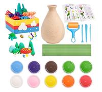 Kit d'Argile Autodurcissante - Ensemble De Création De Bouquet Fait Main | Matériaux De Sculpture En Pâte À Modeler DIY - pour Amateurs d'Art, Débutants, Enseignants, Cadeaux de Fête, et Projets