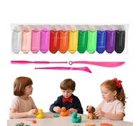 Kit d'argile de modelage multicolore à sec à l'air libre - Collection Playtough - Argile douce pour projet d'art pour - Kit créatif coloré - Outil amusant pour salle de classe - Sculpture