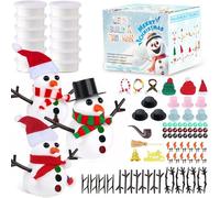 Kit d'argile Sec à l'air pour Enfants drôle Moteur Fin créatif de Noël Artisanat Facile à Mourir Un kit de Neige Vacances Joie Cadeaux Noël pour Les Filles garçons