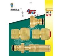 Boutté Kit d'arrosage complet 2-KIT_RAPIDE19 – laiton, lance automatique, tuyau Ø19