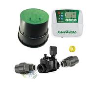 Kit d'arrosage automatique - Rain Bird - 1 zone - Programmateur 4 zones - Électrovannes 24v - Arrosage jardin