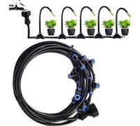Kit d'arrosage, buse en cuivre réglable, direction d'arrosage flexible, préfabriqué 18m