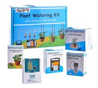 Kit d'Arrosage de Plantes avec Carte Arduino UNO R4 WiFi, Capteur d'Humidité du Sol, Pompe à Eau, Tuyau d'Irrigation