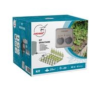 Kit d'arrosage goutte à goutte - 25m² couverture - Programmateur sans pression - 40m micro tuyau Ø6mm