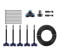 Kit d'arrosage goutte à goutte rotatif pour jardin Fournitures de connexion rapide Design réglable pour l'entretien des sur balcon, serre, patio, aménagement paysager