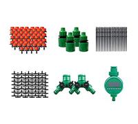 Kit d'arrosage Micro-Goutte avec Minuterie, Kits d'arrosage par Brumisation avec Tuyau de Distribution Vide de 1/4", Arroseur Goutteur à Buse, Kit d'arrosage Automatique pour Plantes de Terrasse