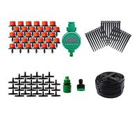 Kit d'arrosage Micro-Goutte avec Minuterie, Kits d'arrosage par Brumisation avec Tuyau de Distribution Vide de 1/4", Arroseur Goutteur à Buse, Kit d'arrosage Automatique pour Plantes de Terrasse