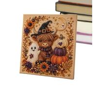 Kit d'art 3D Spooky Halloween Ghost Pearl Toile fantôme pré-imprimée