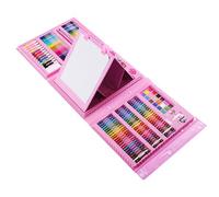 Kit D'art | Coffret De 208 Pièces Pour Débutants Avec Chevalet À Trois Volets | Les Fournitures De Peinture Comprennent Des Pastels À L'huile, Des Crayons, Des Crayons De Couleur, Des Gâteaux