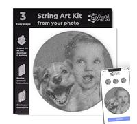 Kit d'art de cordes à faire soi-même - Créez un art personnalisé à partir de votre photo - Loisir relaxant et décoration murale personnalisée - Kit d'artisanat pour femme/elle - IT Arti - Idée cadeau