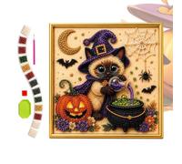 Kit d'Art de Perles pour Halloween Décoration murale en 3D chat faite main