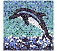 Kit d'art en Mosaïque pour Adultes Projets Créatifs pour Occuper Vos Journées, 15 cm Dauphin