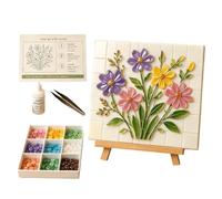 Kit d'art en verre création florale et oiseau attrape-lumière artisanale