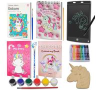 Kit d'art et d'artisanat licorne fantaisie sirène | Waterbook magique, scrapbook, agenda, livre de coloriage, bloc-notes | Cadeau d'anniversaire ou de retour parfait