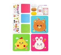 Kit d'artisanat couture animaux | Peluche Doll avec autocollants Jeu amusant et éducatif pour enfants 6 ans, activité anniversaire voyage, améliorer les compétences créatives