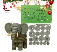 Kit D'artisanat D'animaux À Boutons - Décorations De Noël 3D En Forme D'éléphant, De Et De Vache | Art De Boutons D'animaux Amusants À Faire Soi-même, Pour La Décoration D'arbre Et De Maison,
