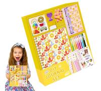 Kit d'artisanat d'art de journalisation, ensemble de journal de scrapbooking pour filles | Scrapbook Journal Kit Journal Floral - Ensemble d'artisanat amusant, fournitures de papeterie souhaitables po