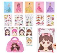 Kit d'artisanat d'art princesse, livre d'activités de maquillage princesse, Jouets Princesse Fantaisie, Jeu de maquillage de cosmétiques créatifs, jouets éducatifs de fantaisie de princesse amusants p
