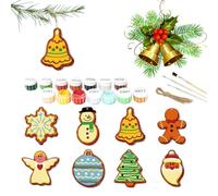 Kit d'artisanat de Noël - Pinceaux de peinture faits à la main - Décoration de Noël saisonnière - Activités de bricolage festives - Exposition artistique créative | Appartement Dortoir
