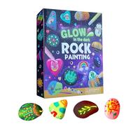 Kit d'artisanat de peinture de rock pour, gibier éducatif fantaisiste, Glow in the Dark Rock Painting Crafts | Pour les garçons d'âge préscolaire pour débutants de classe