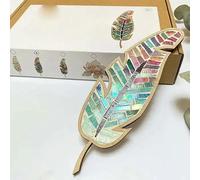 Kit d'artisanat de vitrail à faire soi-même, plumes brillantes, amateurs d'artisanat faits à la main pour adultes/enfants-7